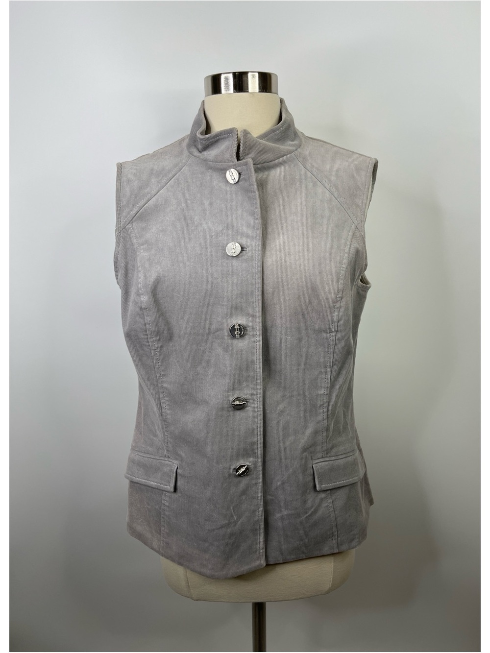 St. John Sport Corduroy Button Down Vest